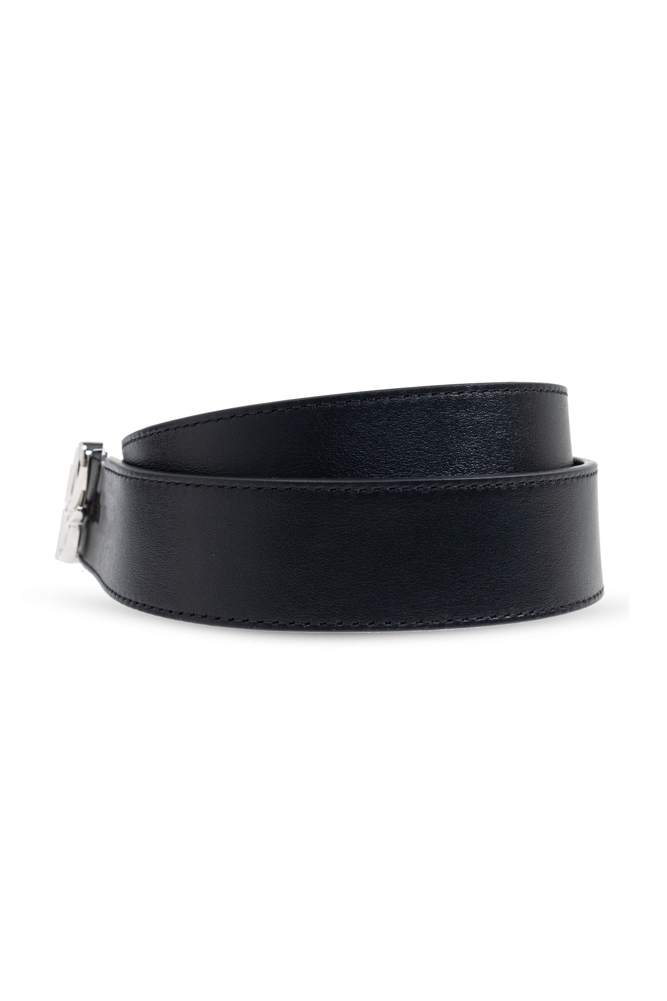 Brioni - 【未使用】BRIONI レザーベルト ブラック ソリッド